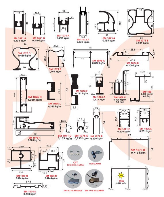 Okov - Aluminijum - Utkan STAR  New Furniture Profiles 3