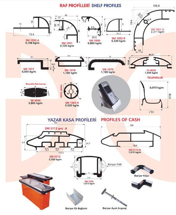 Okov - Aluminijum - Utkan STAR Shelf Profiles 2