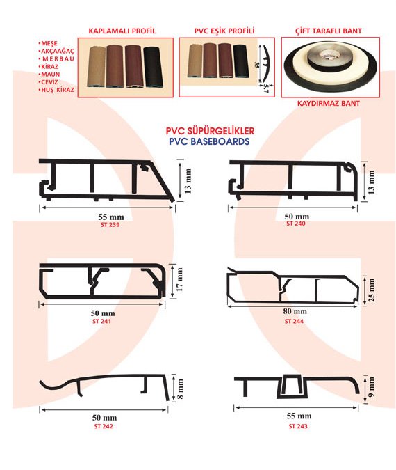 Okov - Aluminijum - Utkan STAR Pvc Baseboards